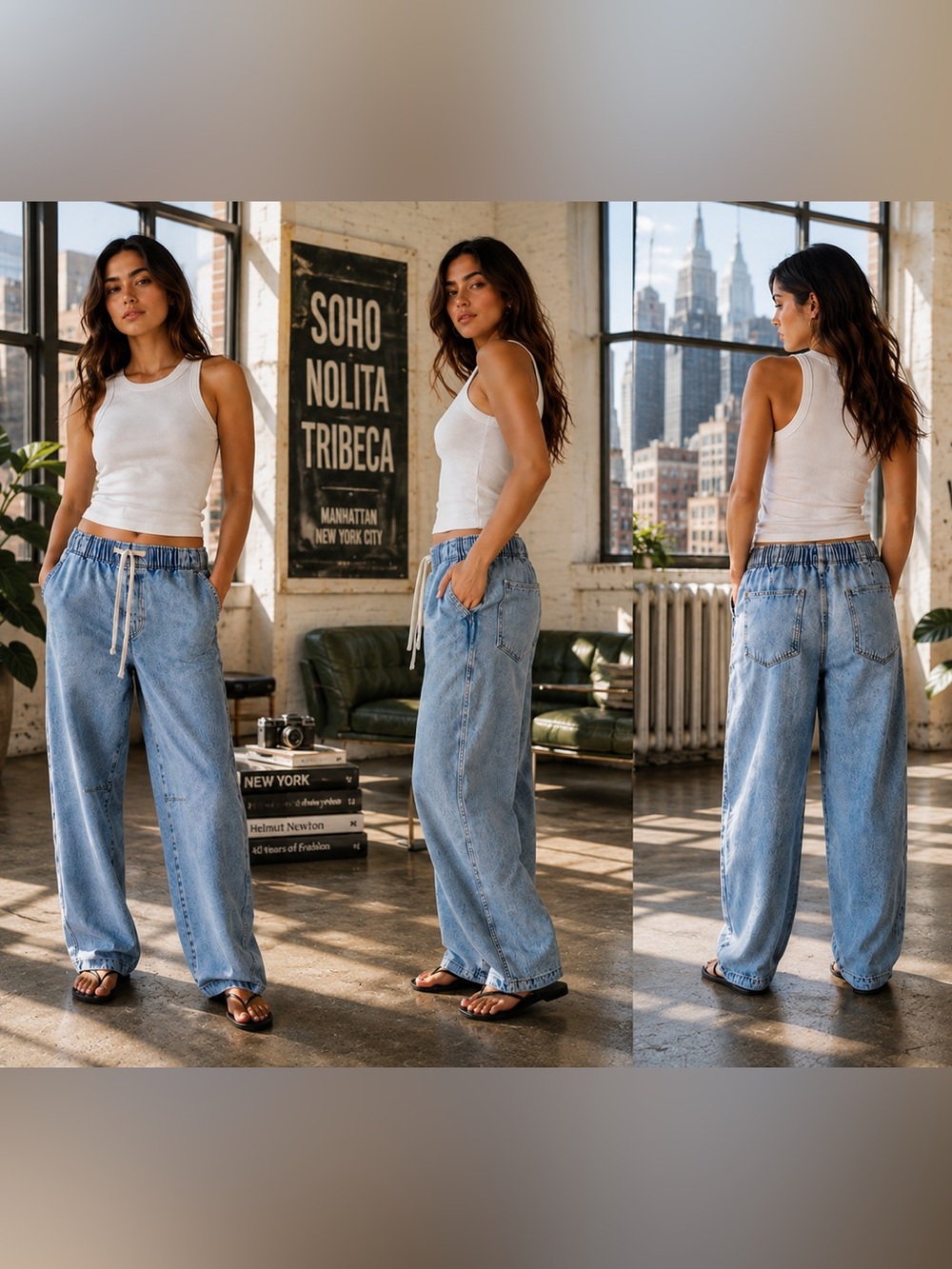 GAP Mid Rise Super Soft Pull On Barrel Jeans Size Large NWT